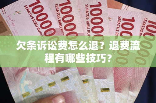 北京欠条诉讼费怎么退？退费流程有哪些技巧？